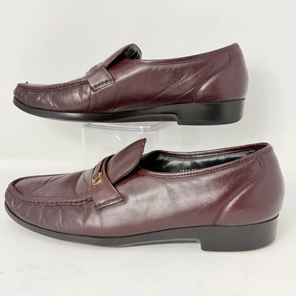 Florsheim Comfortech Mens Burgundy Leather Moc Toe Loafers 13 B 17088-05